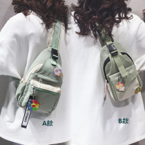 Chest bag female crossbody ins tide wild summer new bag shoulder bag canvas bag female Korean version personality style backpack