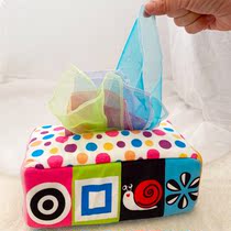 Torn Tissue Box Baby Cartoon Paper Towel Box Toys Toddler Mimic Learning Finger Exercises Appeasement Toys