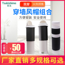 Tsukiji Island Fresh Air System Exterior Wall Wall Hood Integrated Wall Hood Windshield Range Hood Air Outlet