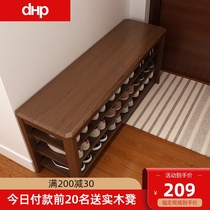  Shoe cabinet household door solid wood indoor good-looking storage space-saving multi-layer economical simple shoe shelf can sit and put