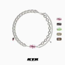 KVK peach blossom element detachable reorganization necklace light luxury niche design sense choker ins trend dy