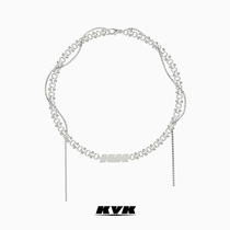 KVK2021 years new woven thread flow combination necklace female niche design advanced temperament simple choker neck chain