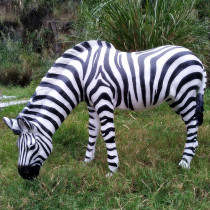 Simulation zebra ornaments FRP crafts Scenic sketch sculpture Real estate shopping mall Mei Chen decoration animals
