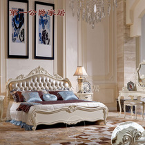 Eurostyle American Classical Solid Wood Villa Furnishings FF15 Bed Head Cabinet Makeup Bench Makeup Bench White Bed Promotion 7999