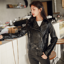 Small leather jacket womens autumn 2021 new fashion spring and autumn short womens motorcycle jacket early autumn top