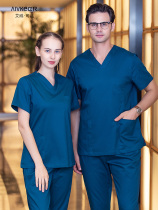 Hand washing clothes Mens and womens half-sleeve isolation clothes Elastic clothes Medical overalls Dental overalls Brush hand clothes Split suit