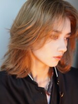 Boys wig hair long hair full head cover type Mullet Head Wolf Tail head short hair Korean version handsome men Japanese full top hair cover