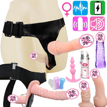 Male les female gay female masturbation wear simulation dildo penis leather underwear double gun double-headed dragon