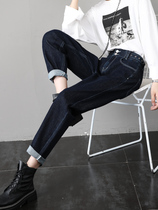 Korean straight Harlan jeans women 2021 Spring and Autumn New High waist loose slim Joker pants tide