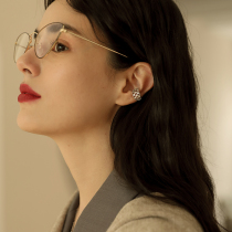 pn dreamcatcher zircon ear clip without pierced ears female earrings niche European and American retro non-perforated earrings ear hanging ear bone clip