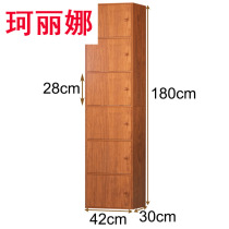 Balcony small cabinet Storage cabinet with door Simple bookcase Bookshelf Floor-to-ceiling economic combination storage shelf