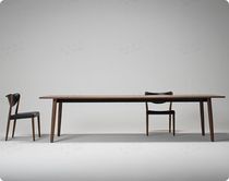 Nordic solid wood conference table Long table Simple modern log office desk Rectangular large dining table Long table workbench