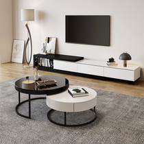 Living room net Red style large and small family TV cabinet minimalist modern master bedroom light lavish sofa TV cabinet Tea Table Combinations