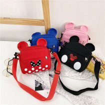 Childrens new cute mini-bub bag pure color male girl travel accessories bag casual light zero money skew cross-pack