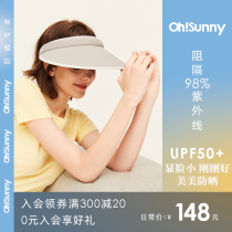 ossunny sunscreen female spring summer great brim anti-UV shade cake hat empty top hat sunhat sunhat