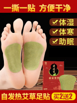 Foot paste fever winter soles old Beijing Wormwood ginger self-warming feet to help sleep wormwood leaf paste