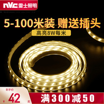 Rex Lighting LED light strip with single row light bar highlight living room ceiling colorful color changing patch 2835 light strip 220V