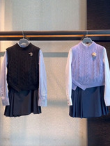 Early autumn new female small fragrance temperament celebrity high-end suit French preppy knit long-sleeved dress