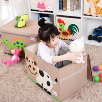 Love Luxi toy storage box folding toy storage box baby clothes finishing box covered fabric toy box