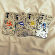 Digital Pikachu one plus 9pro mobile phone shell new 9rt suitable for plus 8pro plated silver silica gel 8t advanced 9r male and female 1 octatoneplus protective sleeve one plus 10