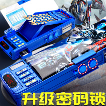 Password stationery box transformers large capacity multifunctional pencil box Primary School students first grade kindergarten children simple pen box storage box creative Net Red Boy 2021 new high value