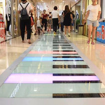 LED floor piano induction stair steps interactive floor tile light Mei Chen ground luminous piano key shaking sound foot light