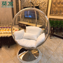 Net red bubble chair Space Acrylic hemispherical transparent rocking chair Indoor ins hanging basket shaking swing hanging chair Nordic