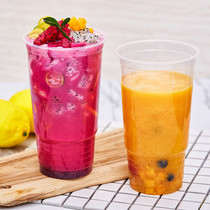 Large Torch Cup disposable plastic milk tea cup couple Cup 1000ml takeaway packing cup thick 18g with lid