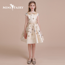 Childrens birthday dress girl princess dress foreign atmosphere high-end evening dress big child host dress