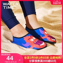 WaterTime children's beach shoes female male snorkeling anti-skid anti-cutting soft bottom summer swimming fast drying backfoot shoes