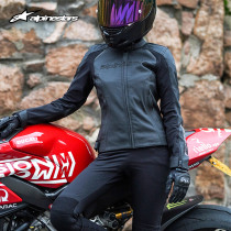 A star alpinestars womens leather clothing riding clothing warm autumn winter motorcycle clothing anti-drop leather jacket DEVON