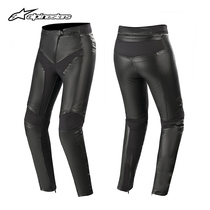 A star alpinestars women riding pants motorcycle leather pants cowhide casual anti-drop motorcycle pants VIKA V2