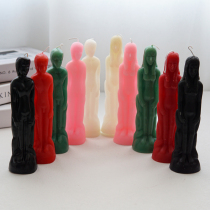 Man body female human body humanoid candle paraffin white beeswax red White Green Man candle woman candle