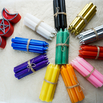 Magic candles Solid color rod wax ritual small candles Energy candles a pack of 10 large quantities can be discounted