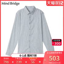 MindBridge plaid shirt men long sleeve casual cotton shirt tide 2021 new winter hundred home good MVWS712C