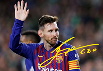 6-inch Messi autographed photo new popular publicity photo signed photo No. 9