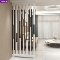 Paint entrance Solid wood column partition double-sided modern simple foyer shoe cabinet Decorative cabinet combination living room screen