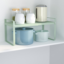 Kitchen countertop retractable layered storage rack desktop storage rack storage rack storage cabinet inner compartment partition plate pot rack