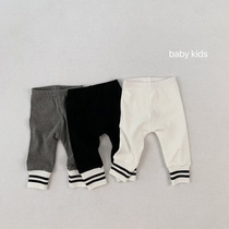 INS Wind male and female baby fall beating underpants baby boy elastic high waist collection foot long pants South Korea same pants