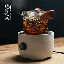 Hansanju side thickened glass cooking teapot Electric kettle Small green citrus tea black tea pot Electric pottery stove set