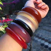 Natural Agate chalcedony bracelet Brazilian A material collectibles Taobao live special shot link