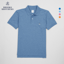Brooks Brothers mens cotton spandex blended logo slim short-sleeved Polo shirt