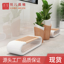 FRP leisure stool Shopping mall office hall combination flower pot ring stool Meichen rest waiting seat
