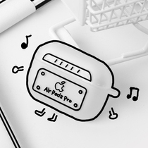 Secondary Yuan airpods3 protective shell silica gel frosted soft shell suitable for apple pro wireless earshell brief stroke