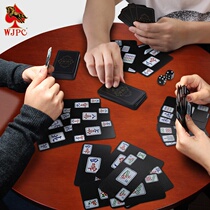 Solitaire Mahjong Plastic Waterproof Premium Thick Portable Paper Mahjong Cards Home Silent Poker Mahjong 144