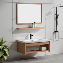  Simple new washbasin cabinet combination space aluminum bathroom wall-mounted washbasin simple sink sink sink