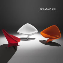 Nordic modern light luxury glass steel shaped light luxury design casual chair Italian single person network red soft bag inquiry chair