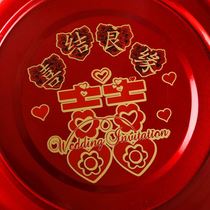 Wash basin wedding dowry a pair of wedding basins festive supplies Red washbasin bride dowry Red Basin Mandarin duck