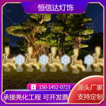 Outdoor led modeling lights elk snowflakes Christmas festival shopping mall courtyard beautiful Chen lighting lawn lighting decorative lights