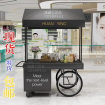 European style wrought iron with cabinet Florist flower Flower Show flower stand creative outdoor promotional car supermarket promotional car